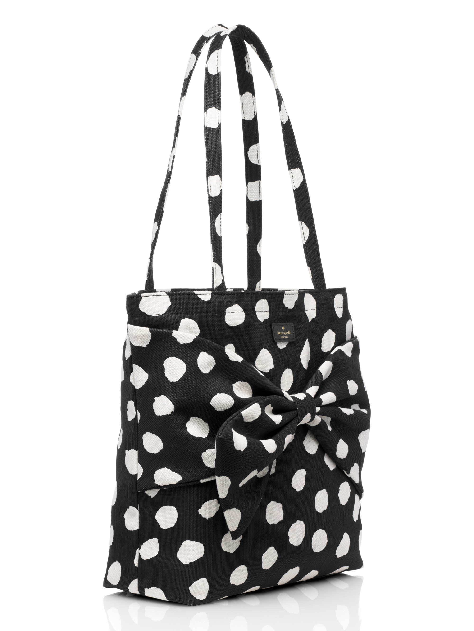 Kate Spade On Purpose Canvas Tote in Black Dot (White) - Lyst