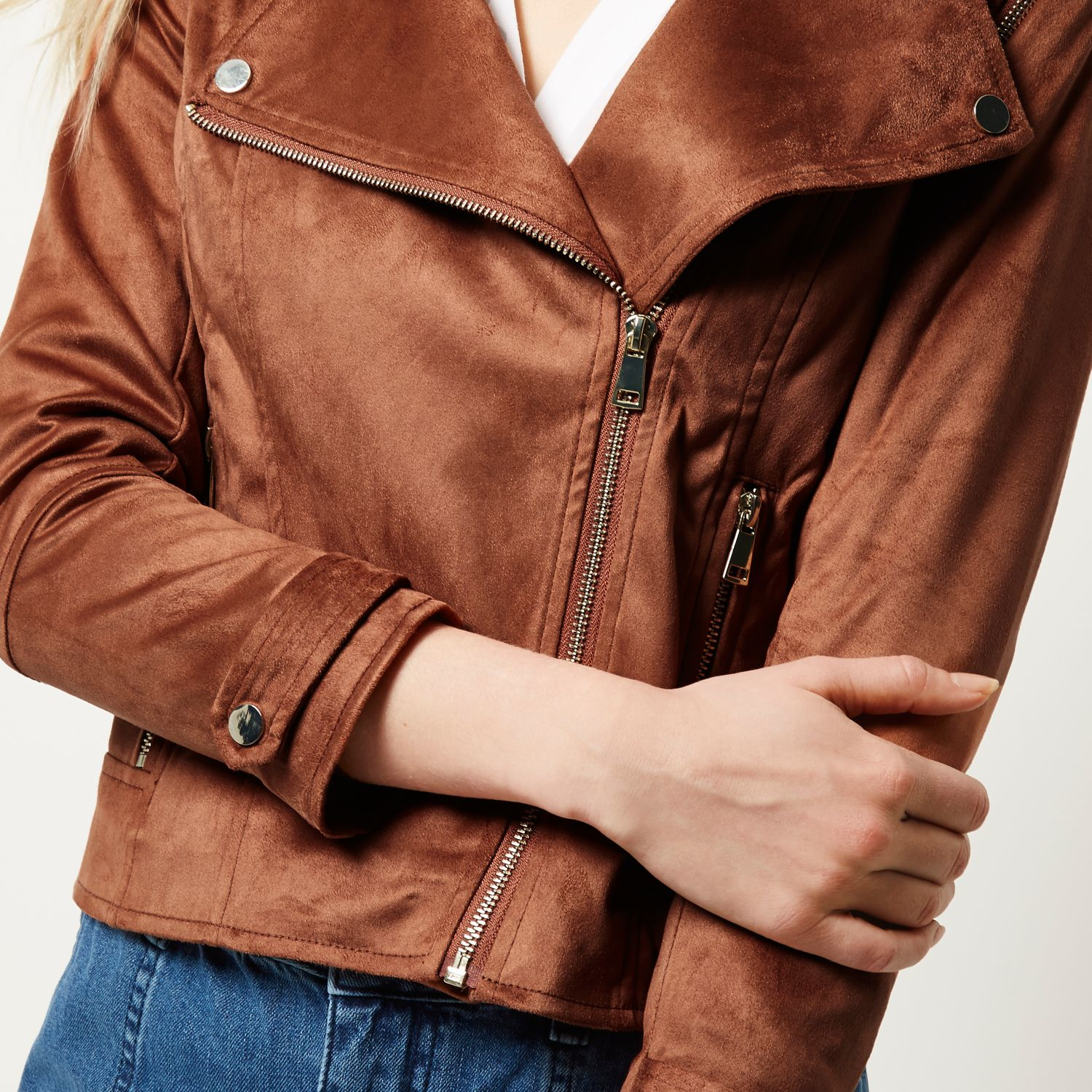 rust biker jacket