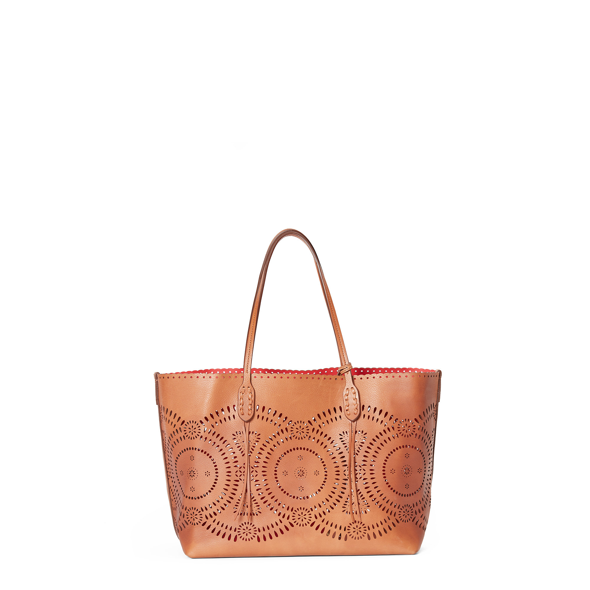 Polo Ralph Lauren Laser-cut Leather Tote | Lyst