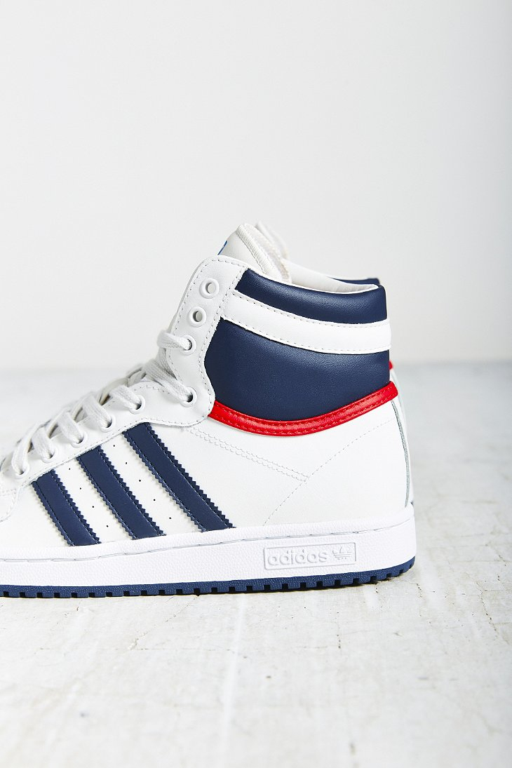 Bløde Fern malt adidas Originals Top Ten Hi Retro Sneaker in Blue | Lyst