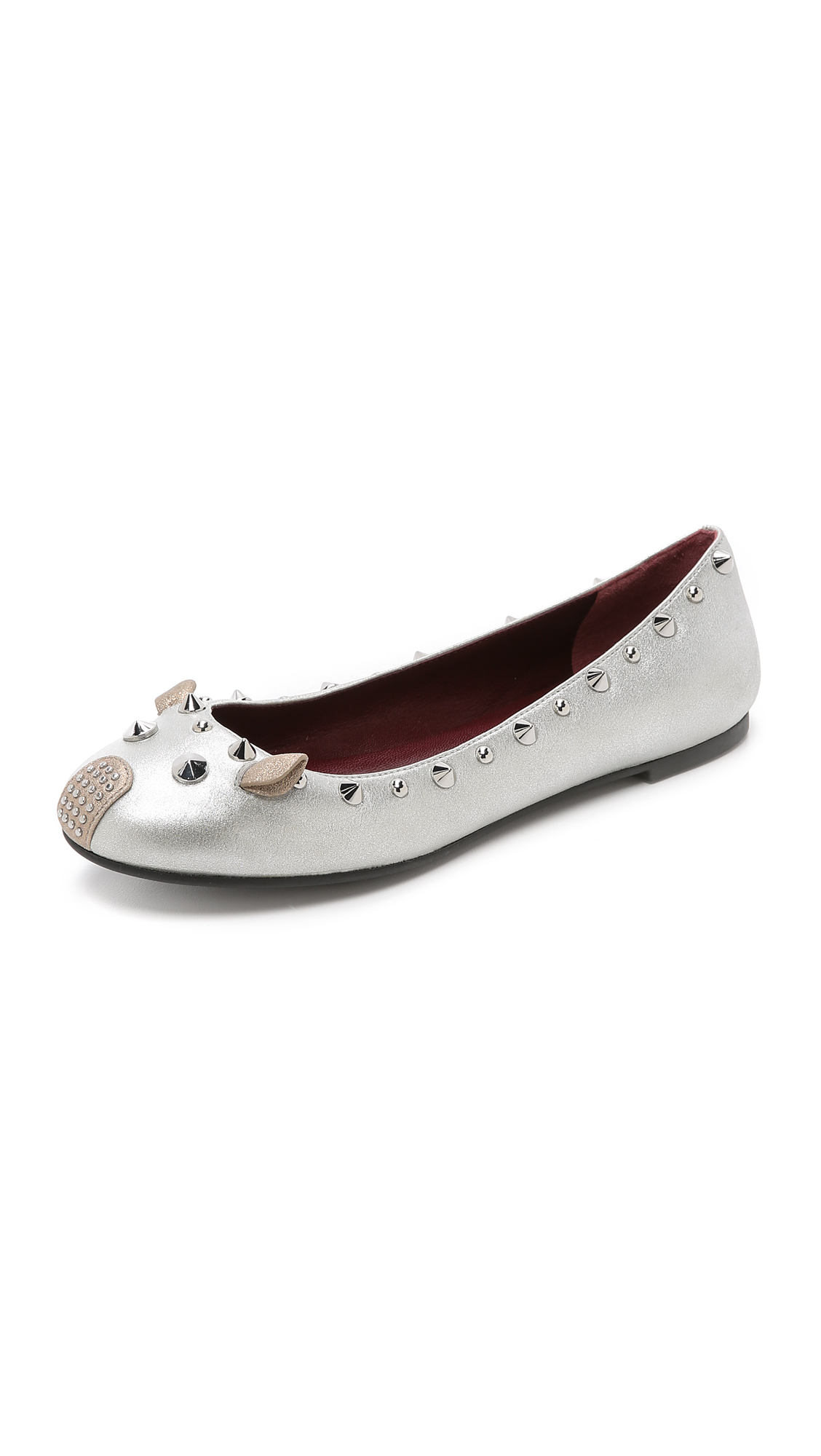 marc jacobs studded mouse flats