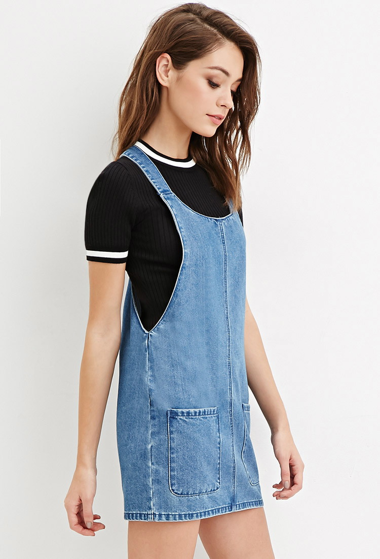 denim overall dress forever 21