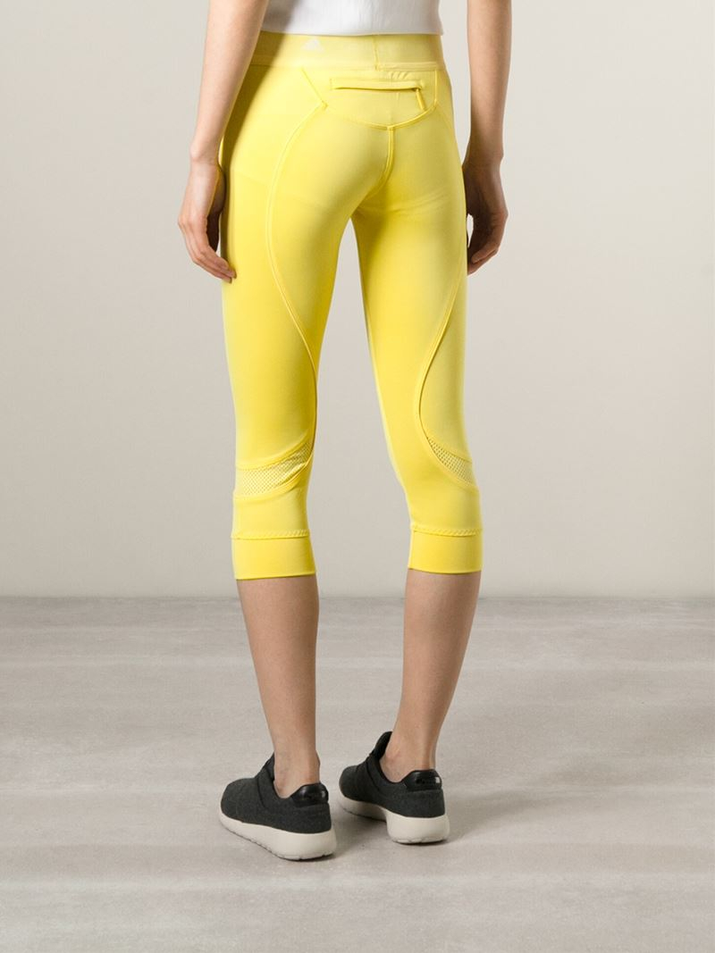 adidas stella mccartney yellow leggings