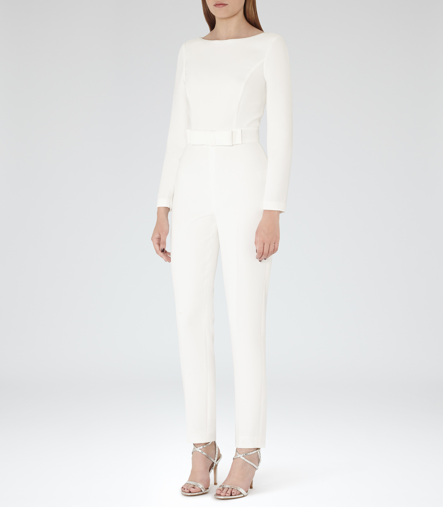 cream jumpsuit long sleeve