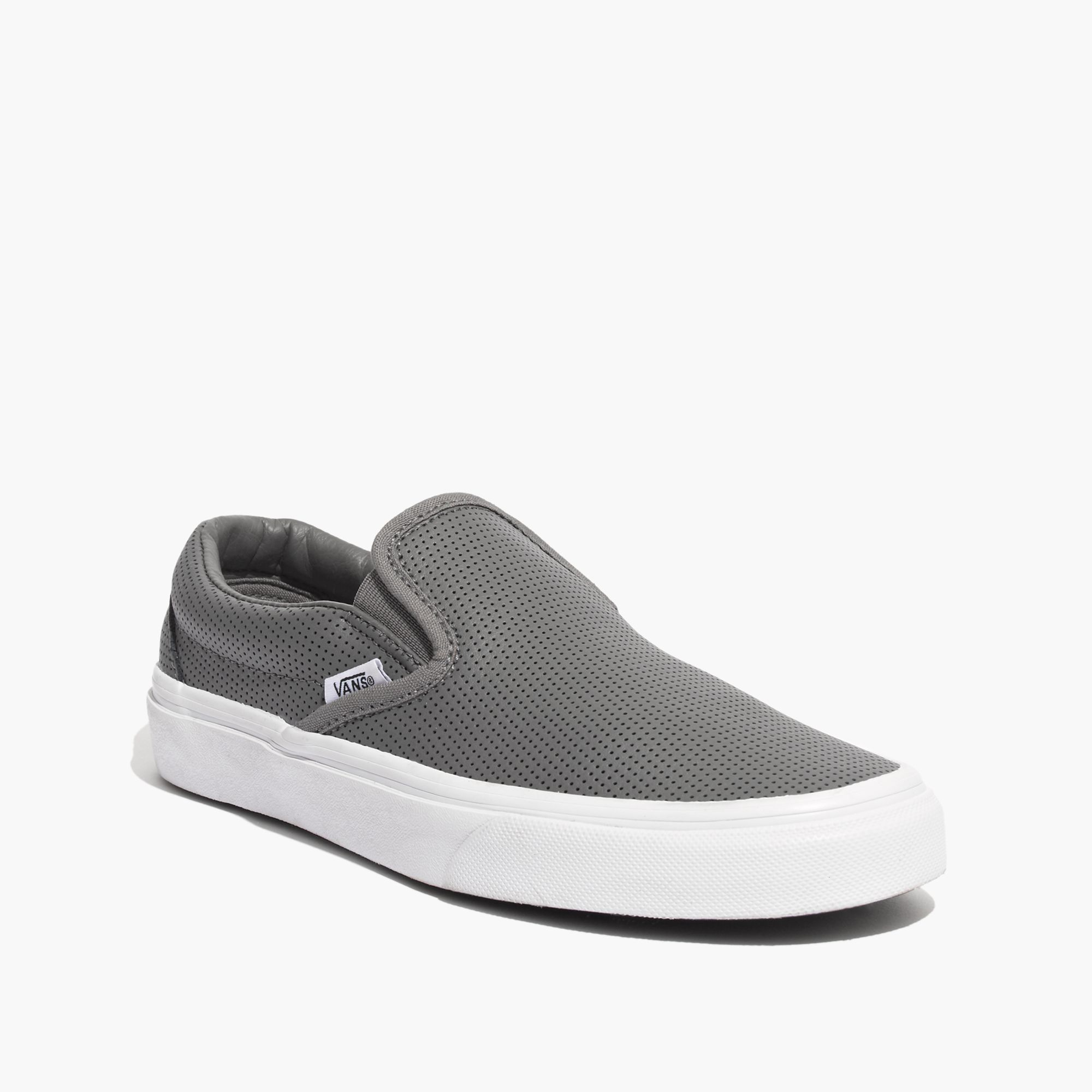 Madewell Vans® Classic Slip-on Sneakers In Grey Perforated Leather in ...