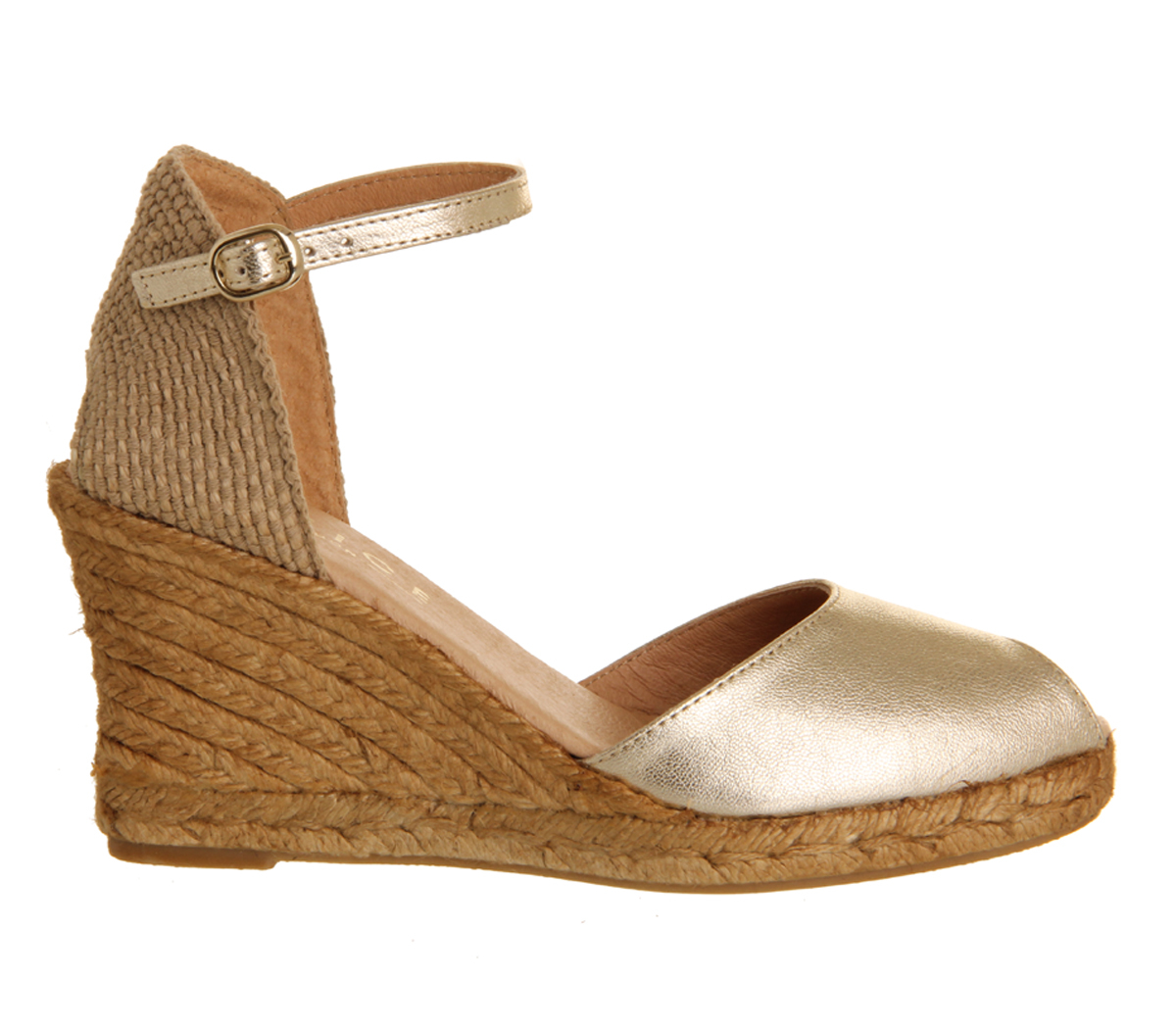 office gold espadrilles