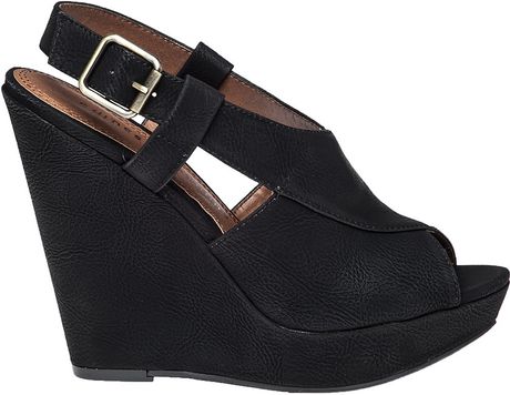 Chinese Laundry | Mindy Black Strappy Wedge | Lyst