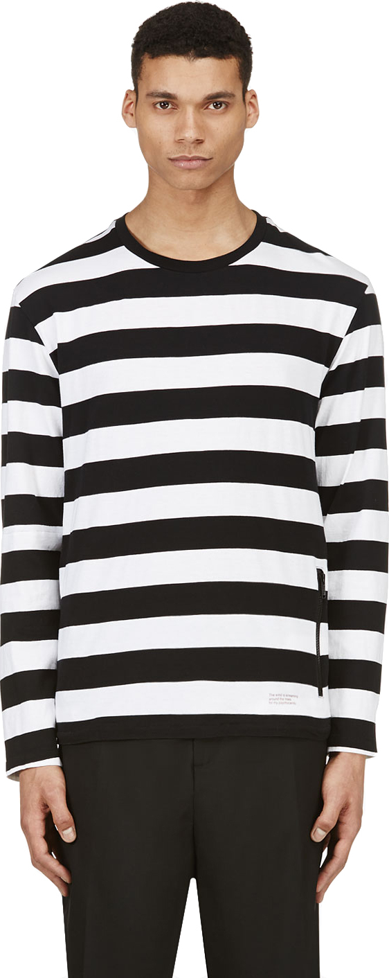 Undercover Black and White Stripe Long Sleeve T_shirt for Men | Lyst
