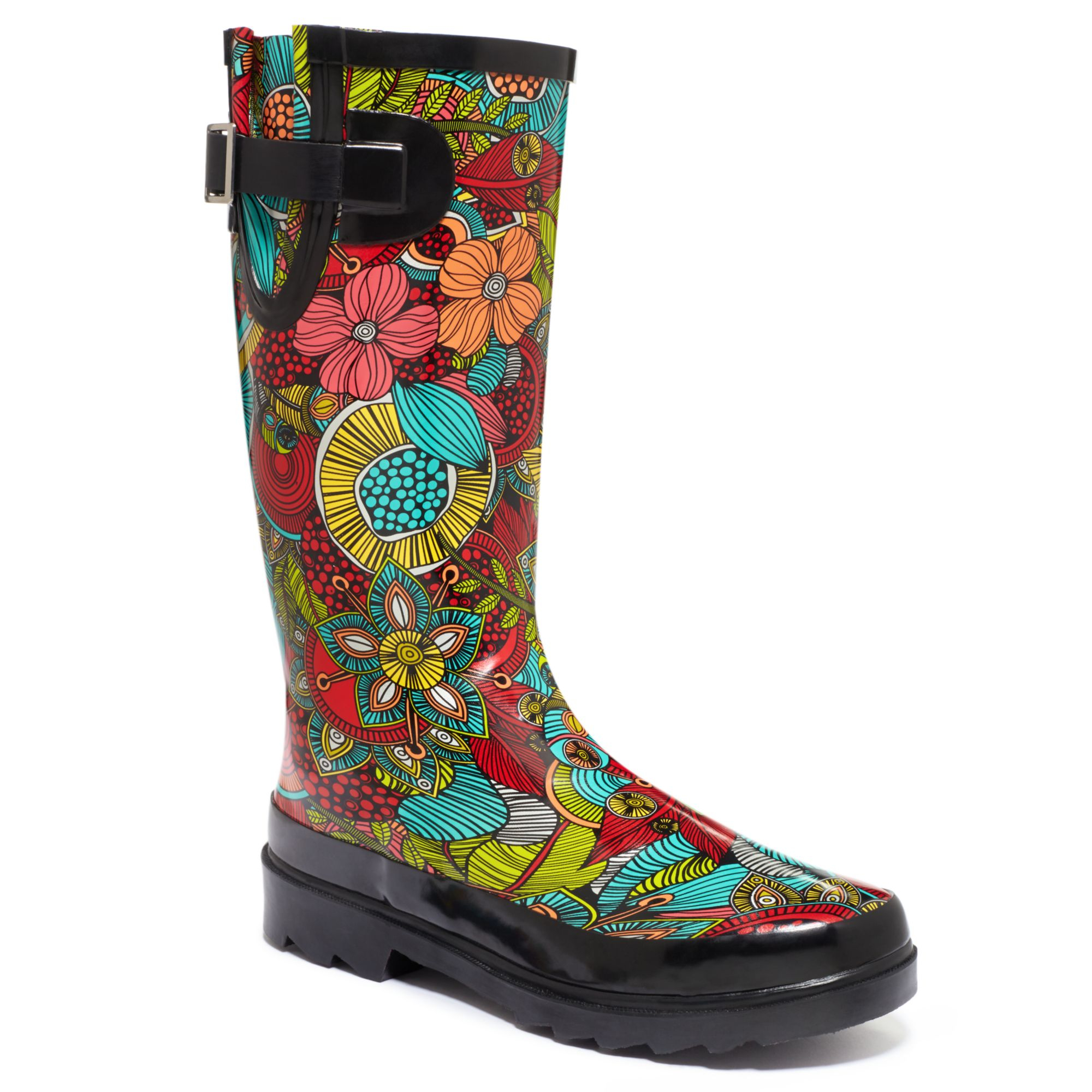 chooka floral rain boots