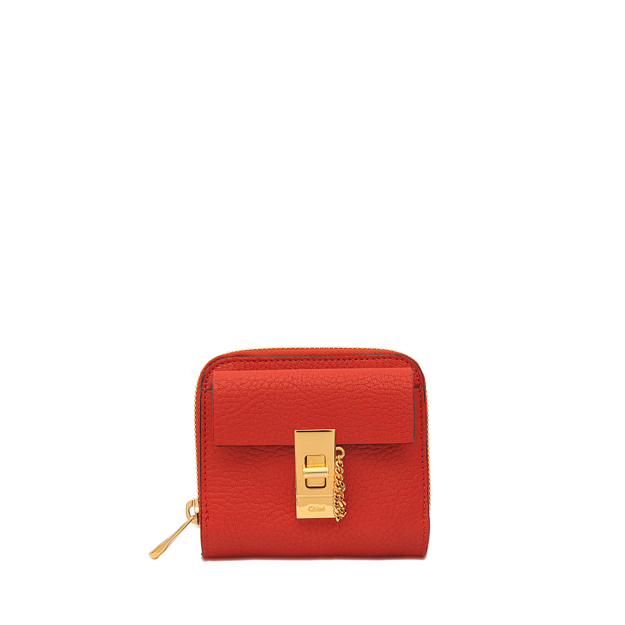Chlo Drew Square Zipped Wallet in Red | Lyst