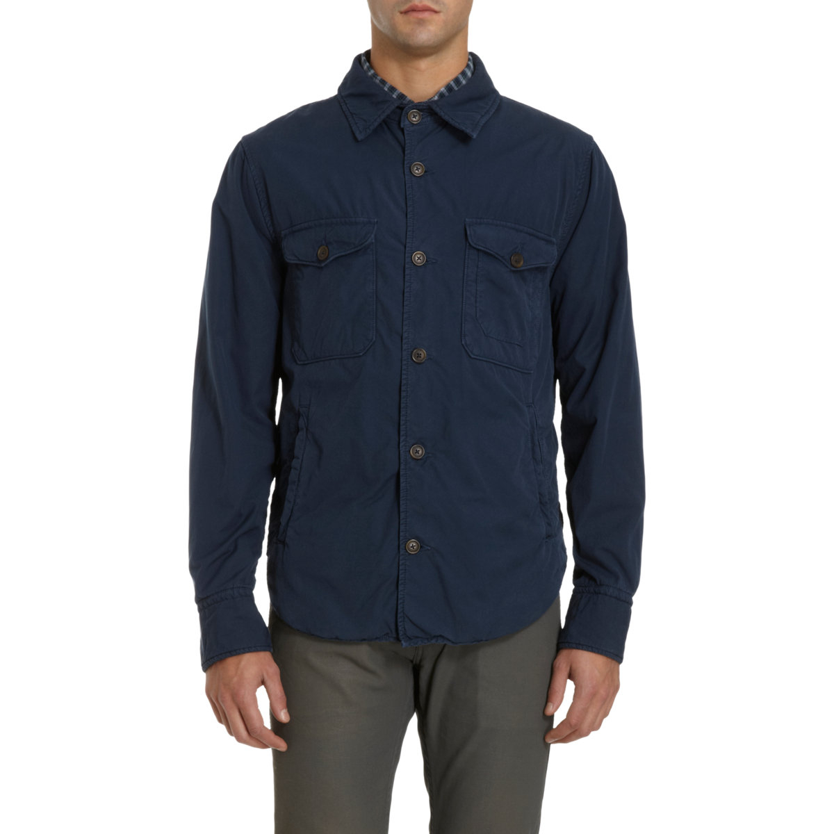 Lyst Save Khaki Shirt Jacket in Blue for Men