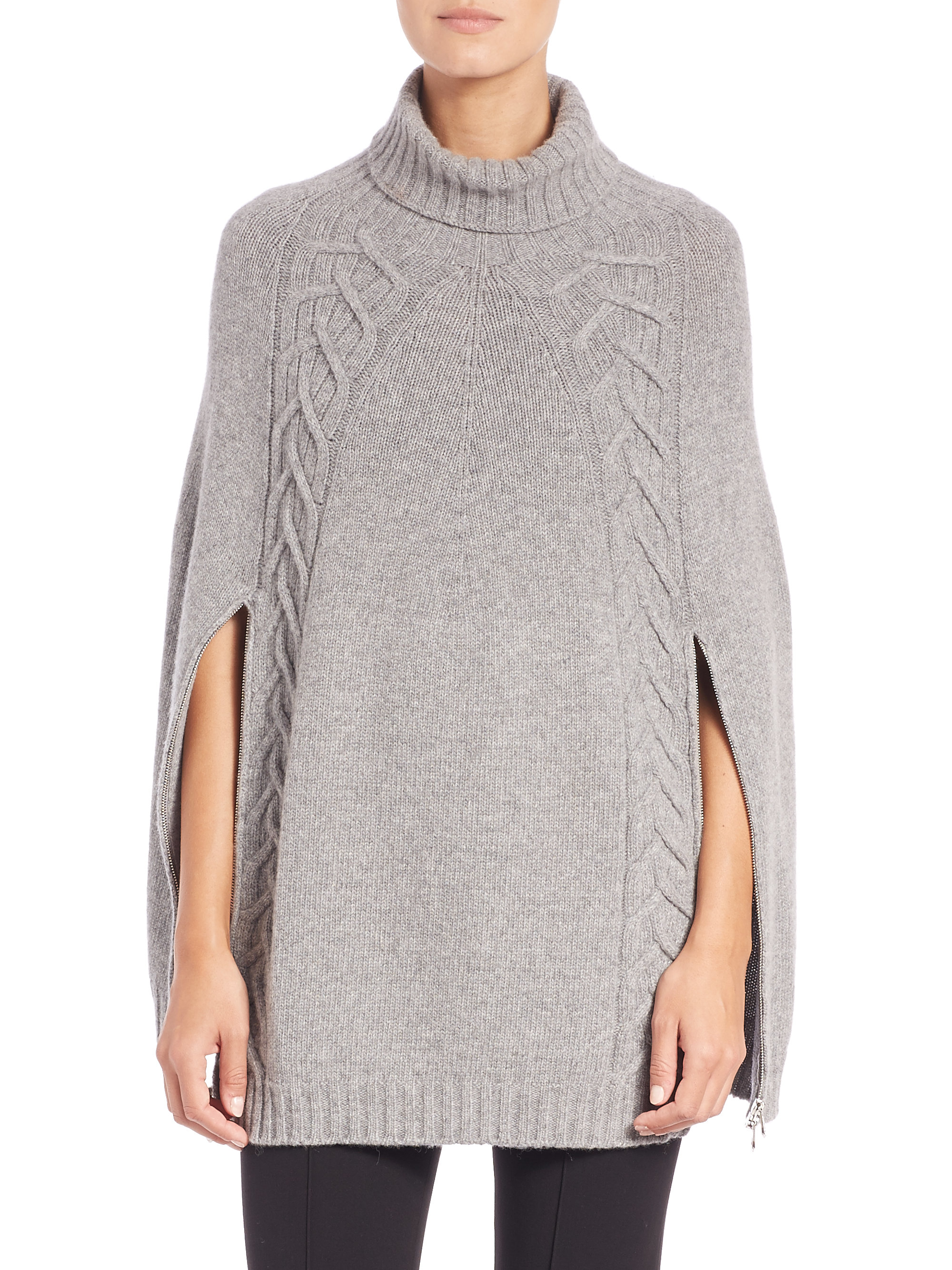 cable knit cape