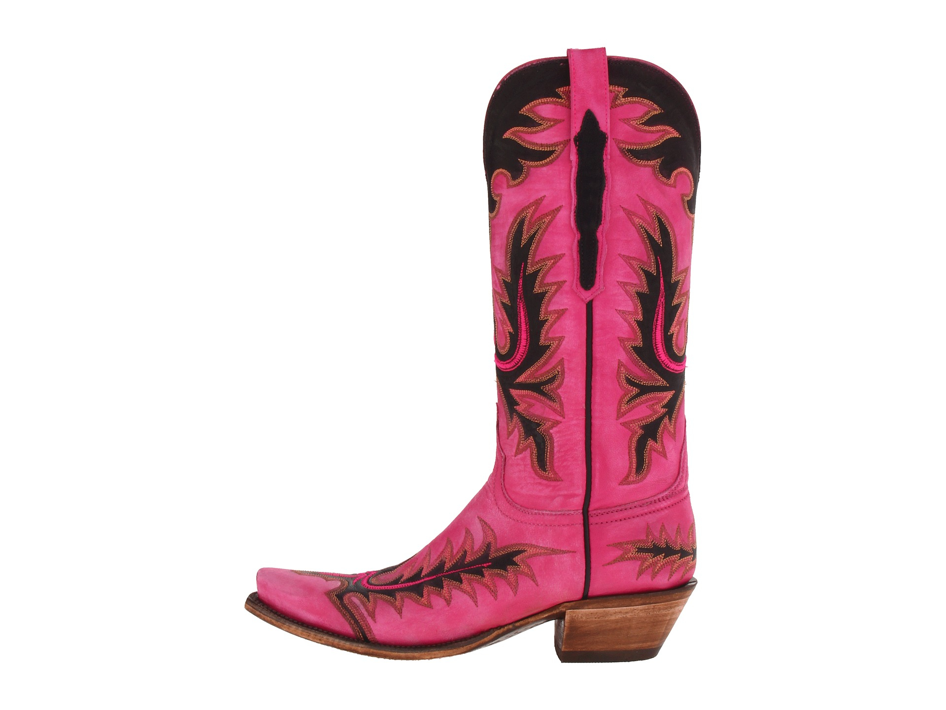 pink lucchese boots