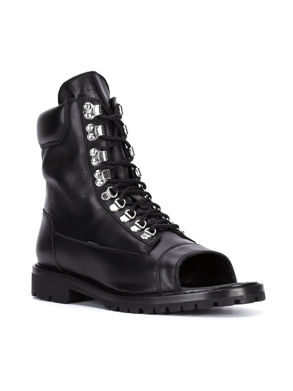 Balmain Open Toe Boots in Black for Men - Lyst