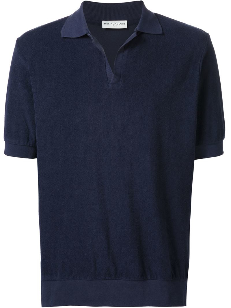 mens terry cloth polo