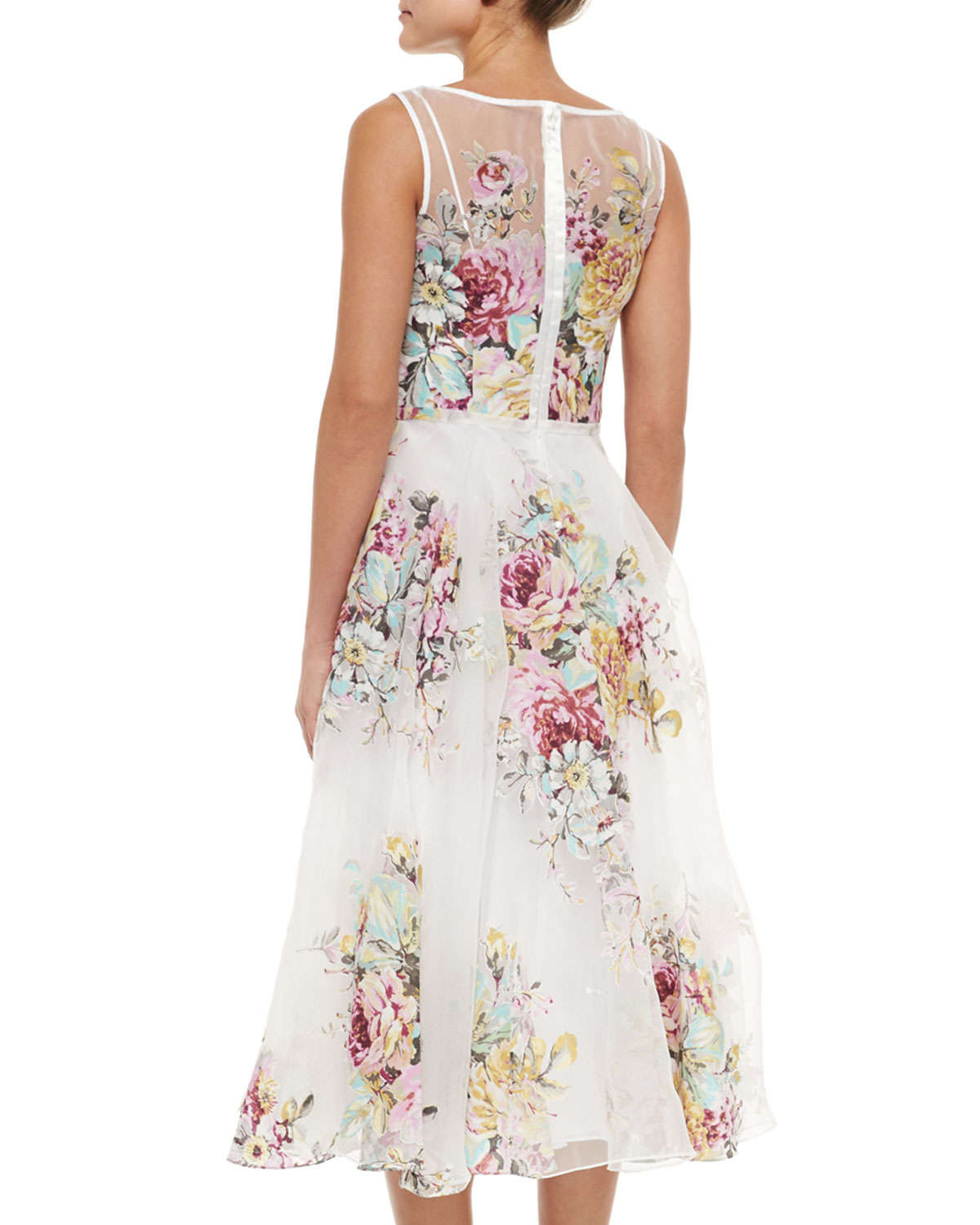 rickie freeman for teri jon floral floral print crystal embellished dress product 0 328040079 normal