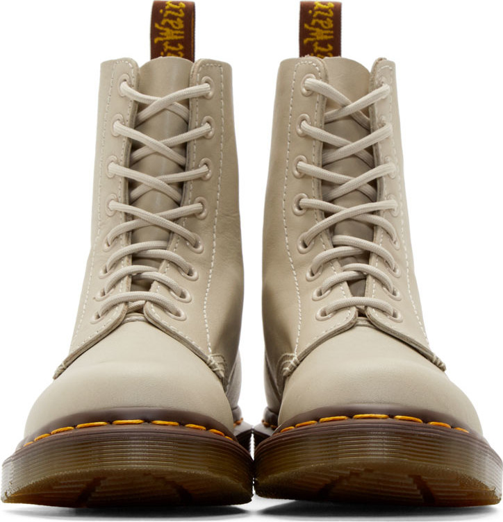 Dr. Martens Ivory Soft Leather Pascal Boots in White | Lyst