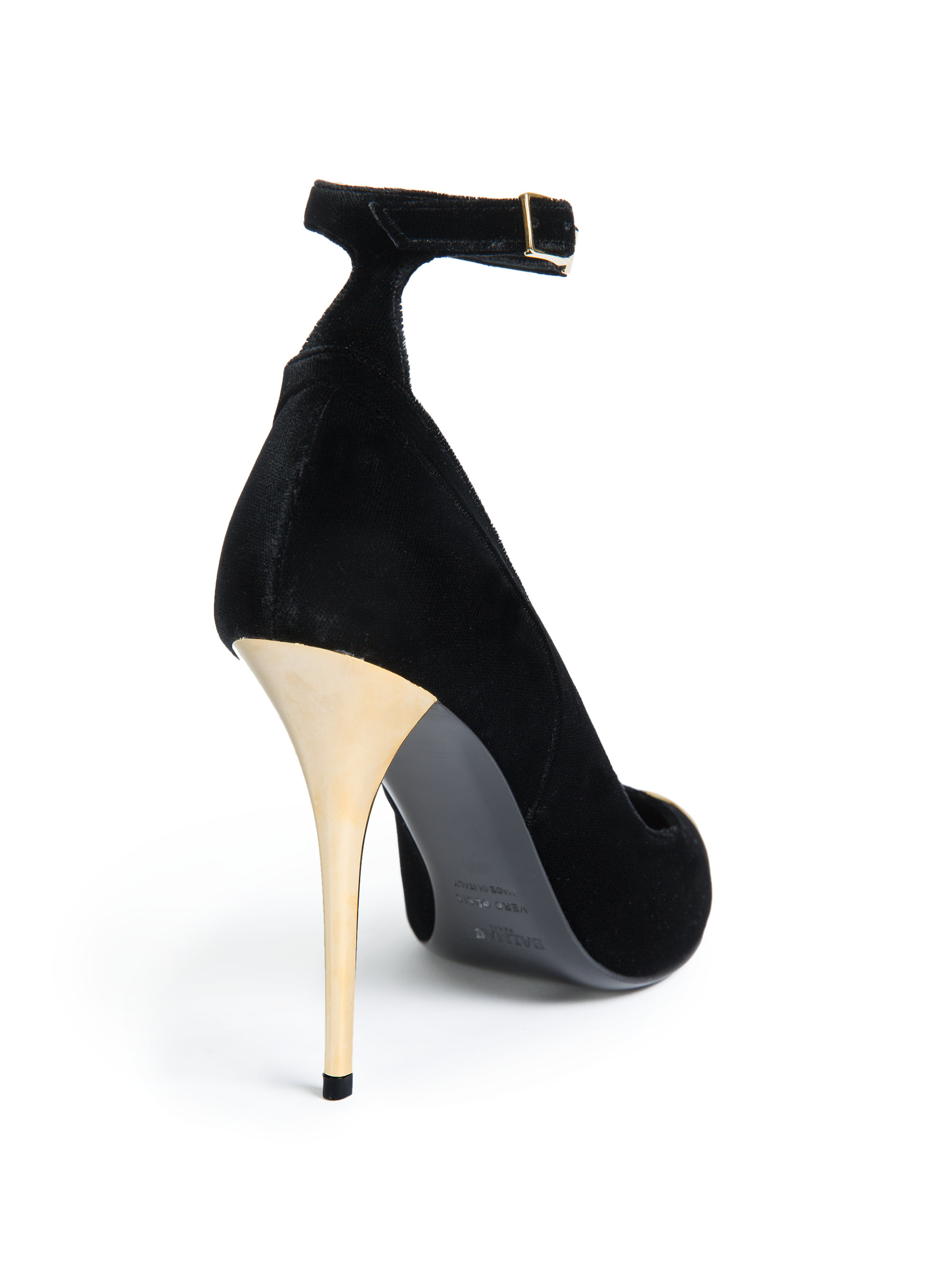 Metallic Leather Point-toe Pumps 