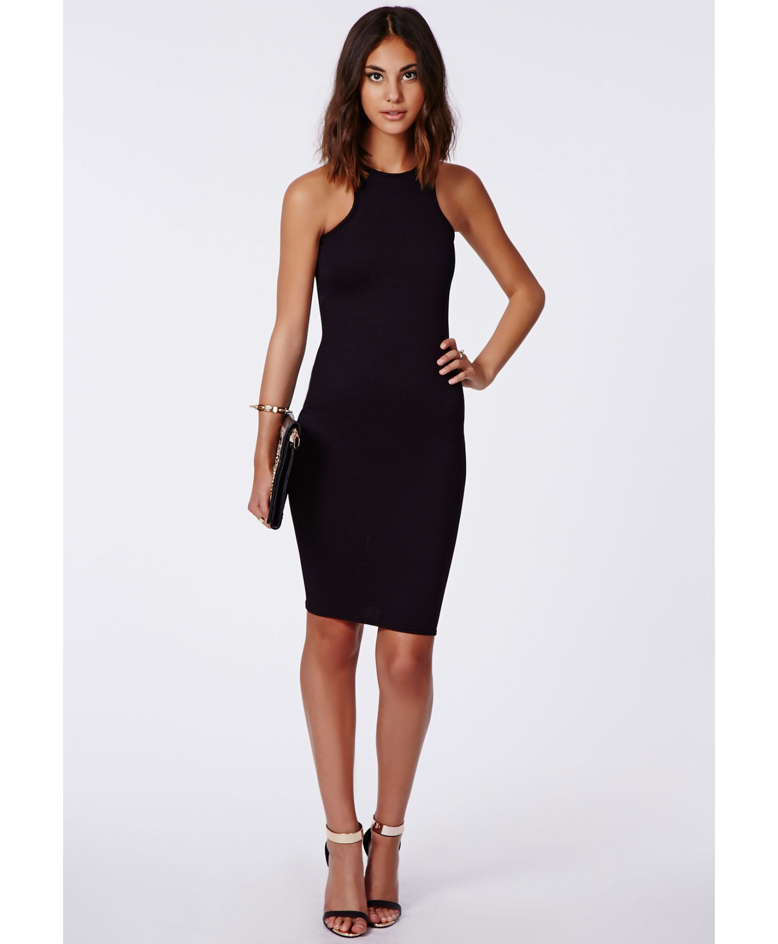 zara black bodycon dress