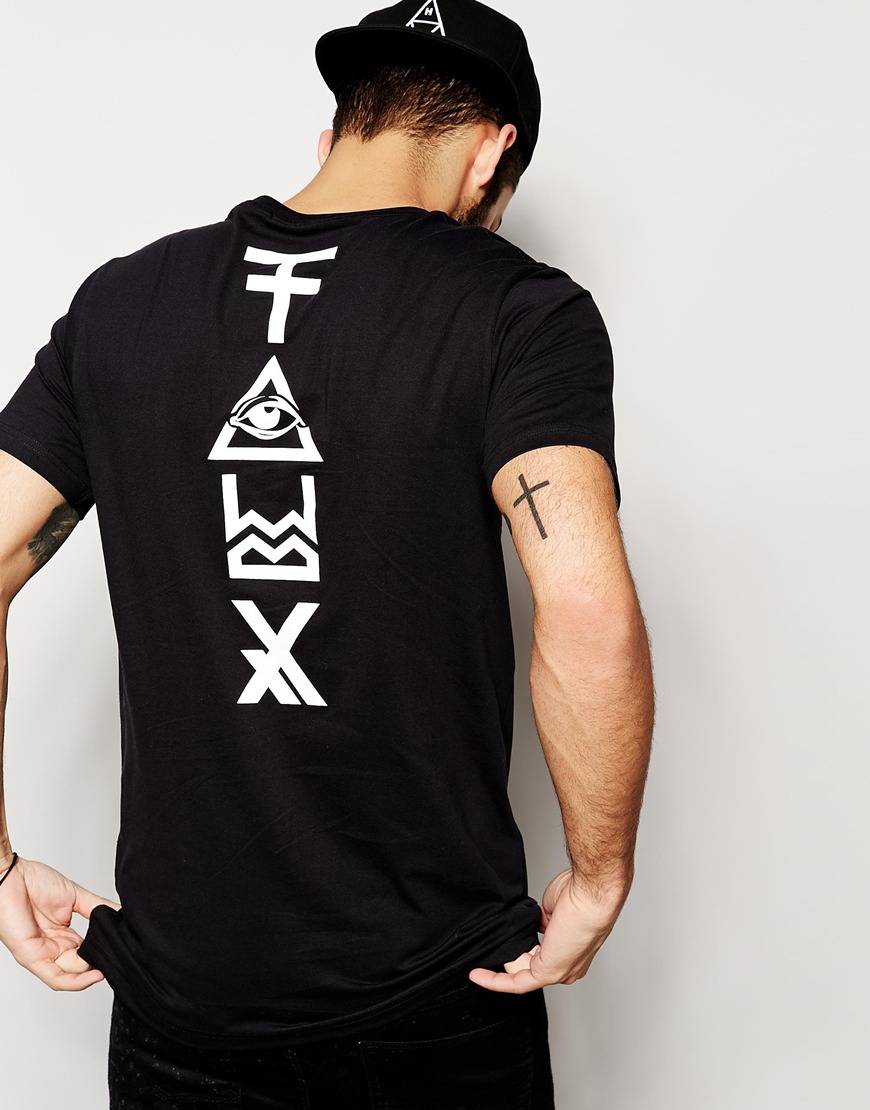 Friend or T-shirt With Logo Back in Black for Men | Lyst