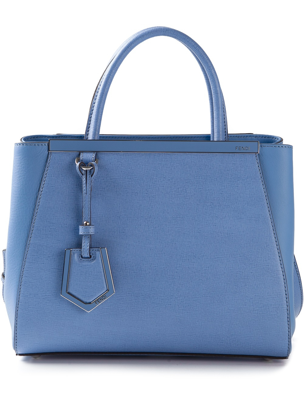 Fendi 2jours Vitello Elite Medium Tote Bag in Turquoise (Blue) - Lyst