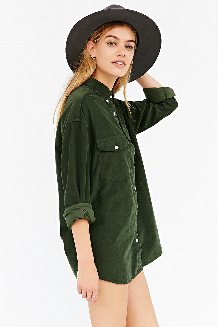 BDG Oversized Corduroy Button-Down 