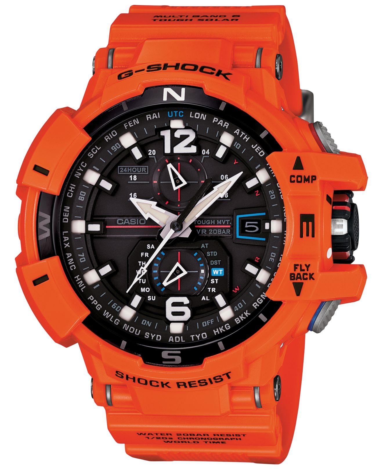 g shock mens orange watch