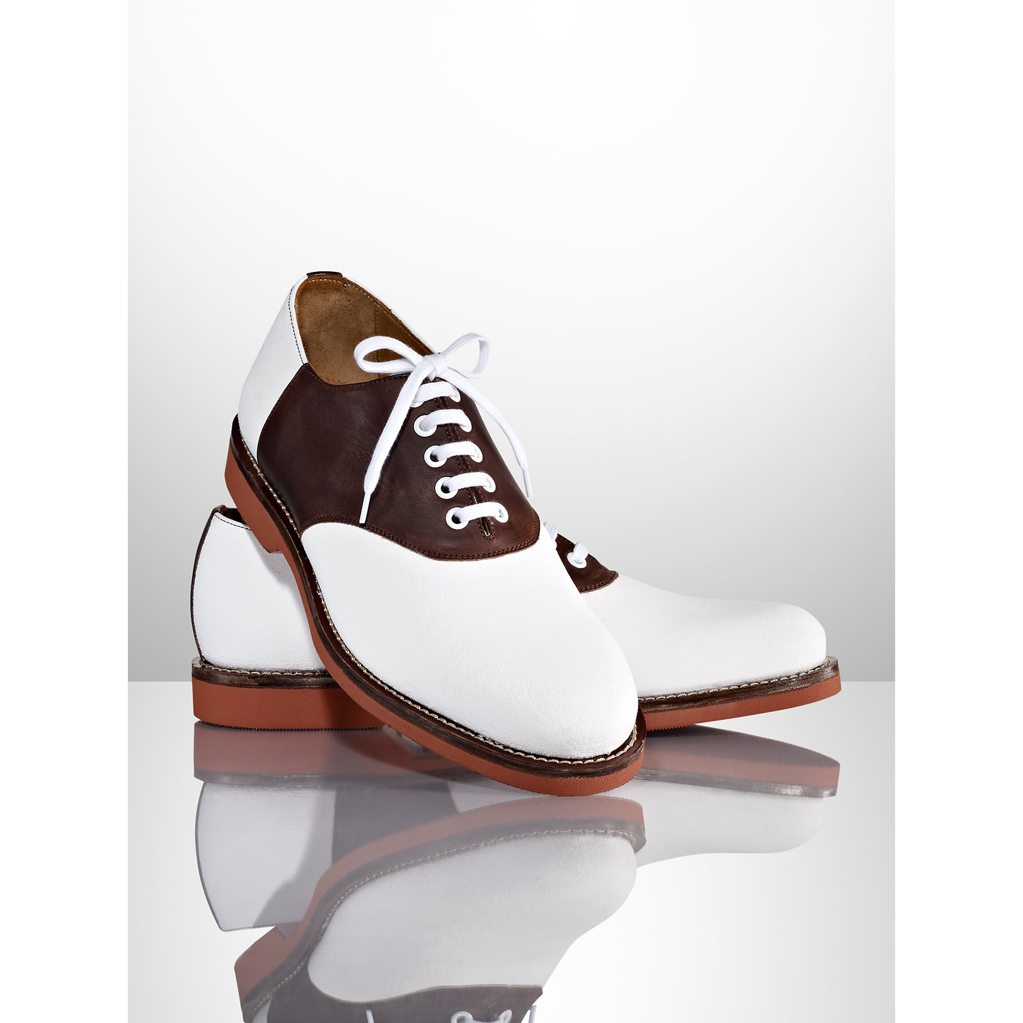 Ralph Lauren Henley Ii Saddle Shoe in White for Men | Lyst