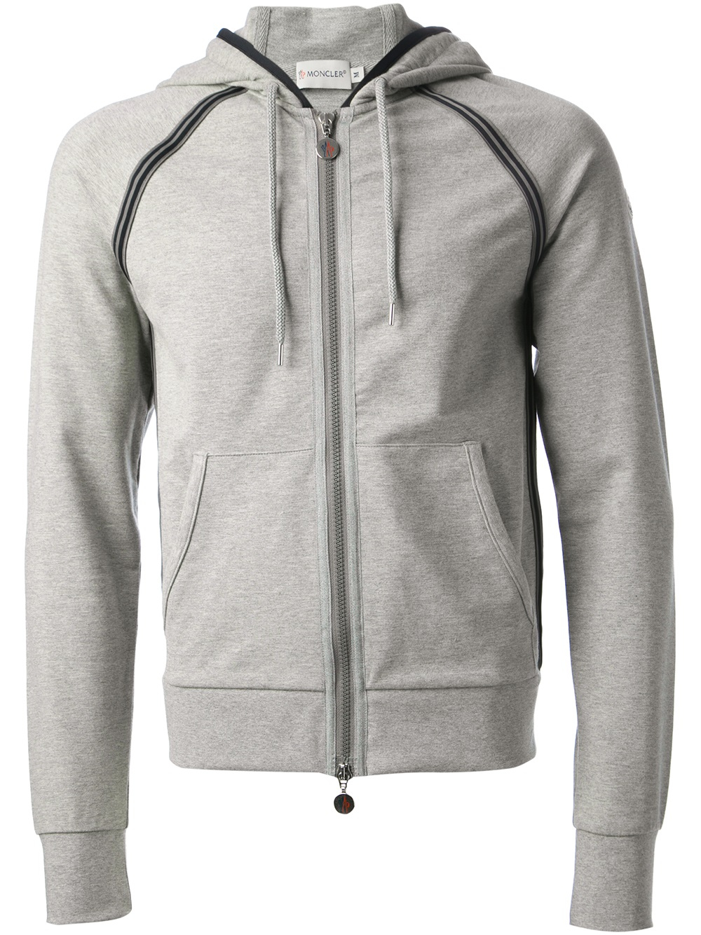 Moncler Zip Front Hoodie in Grey (Gray) for Men - Lyst