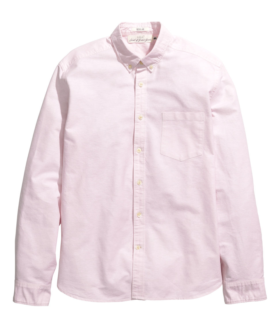 h&m pink dress shirt