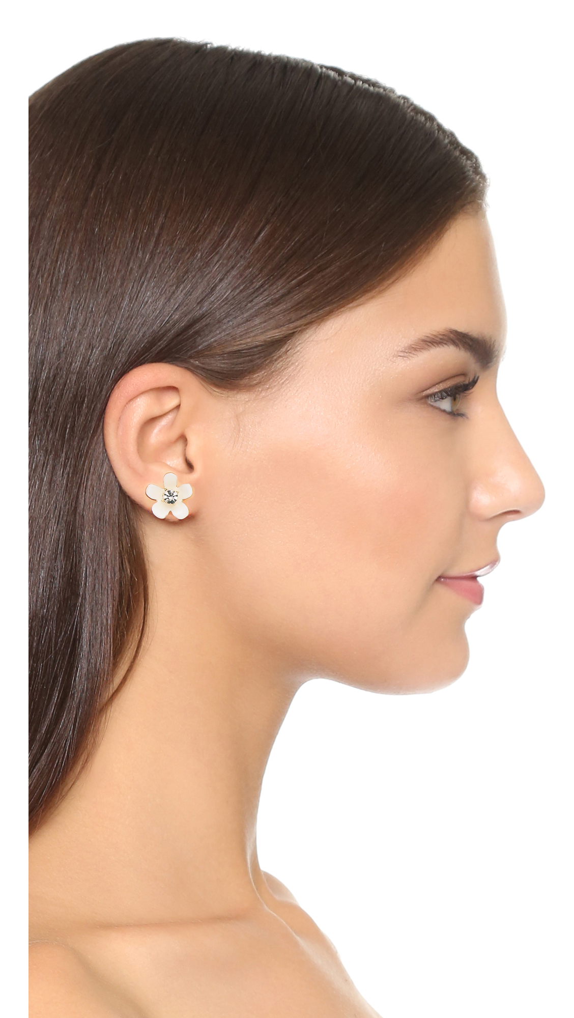 Lyst Kate Spade New York Pretty Petals Large Stud Earrings In White Gallery