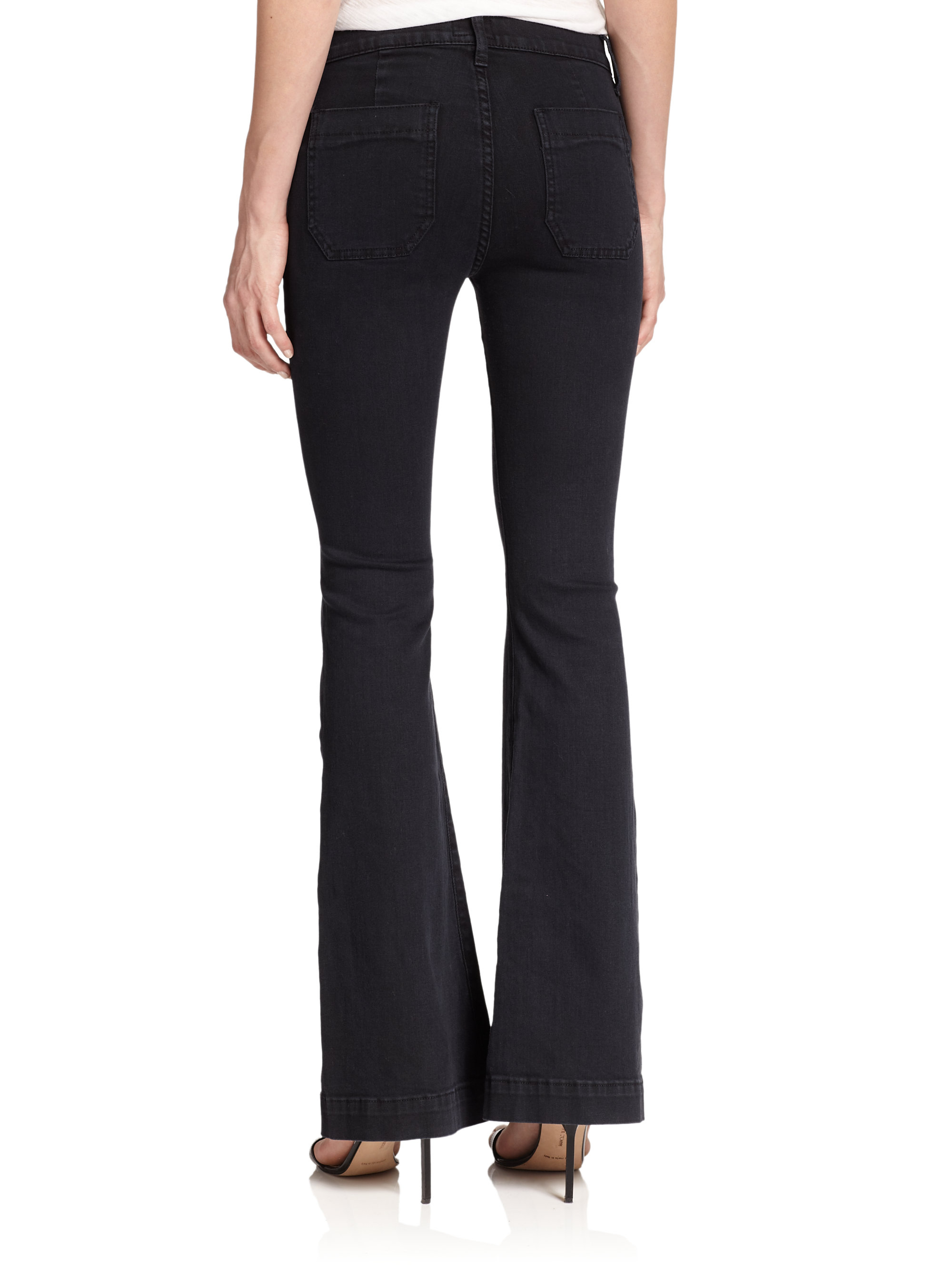 hudson black flare jeans