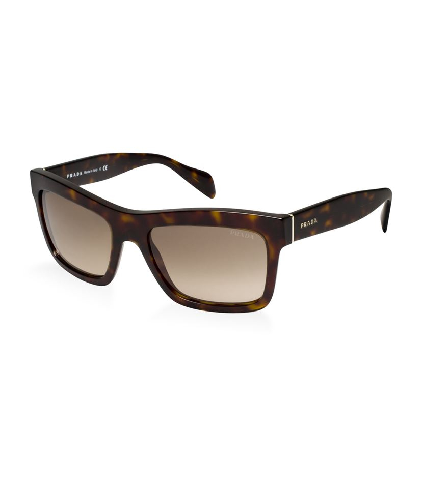 Prada Classic Square Sunglasses in Black | Lyst