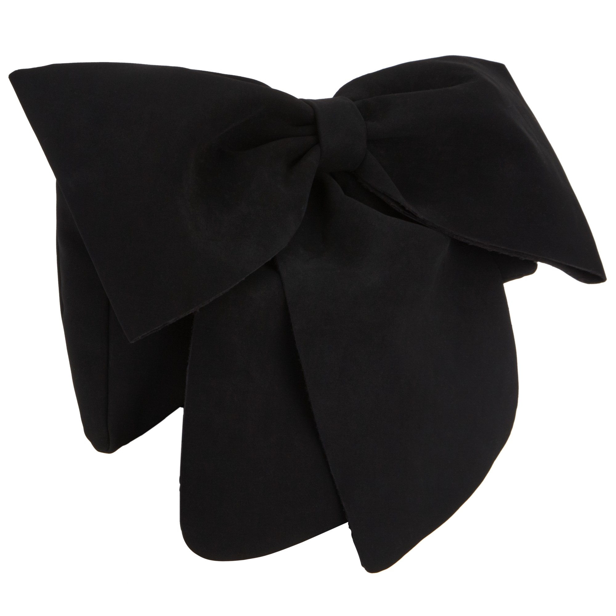 black bow clutch bag