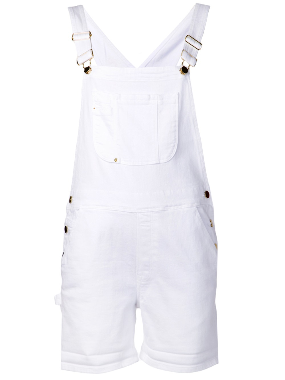 white overall shorts