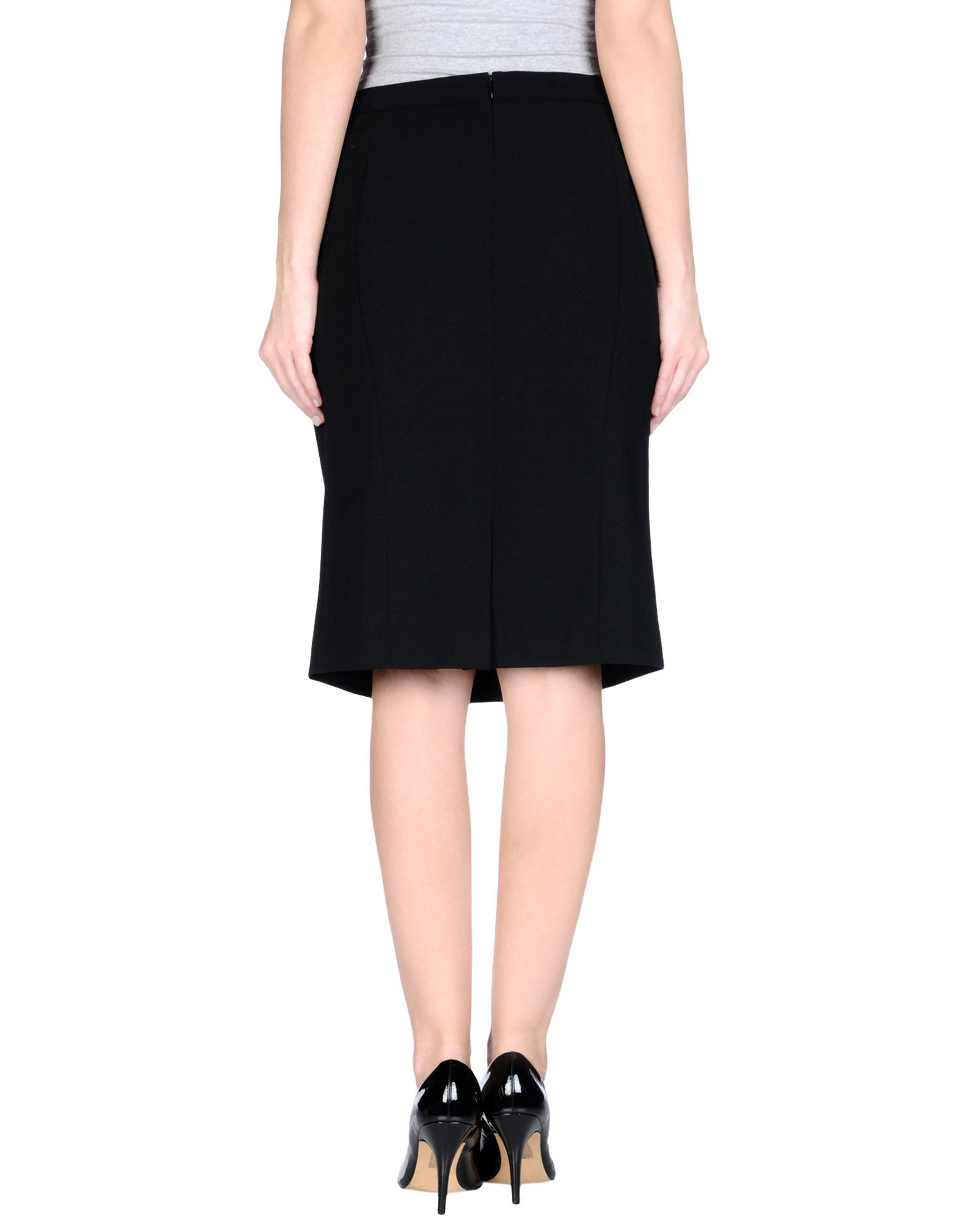 Versace Knee Length Skirt in Black | Lyst