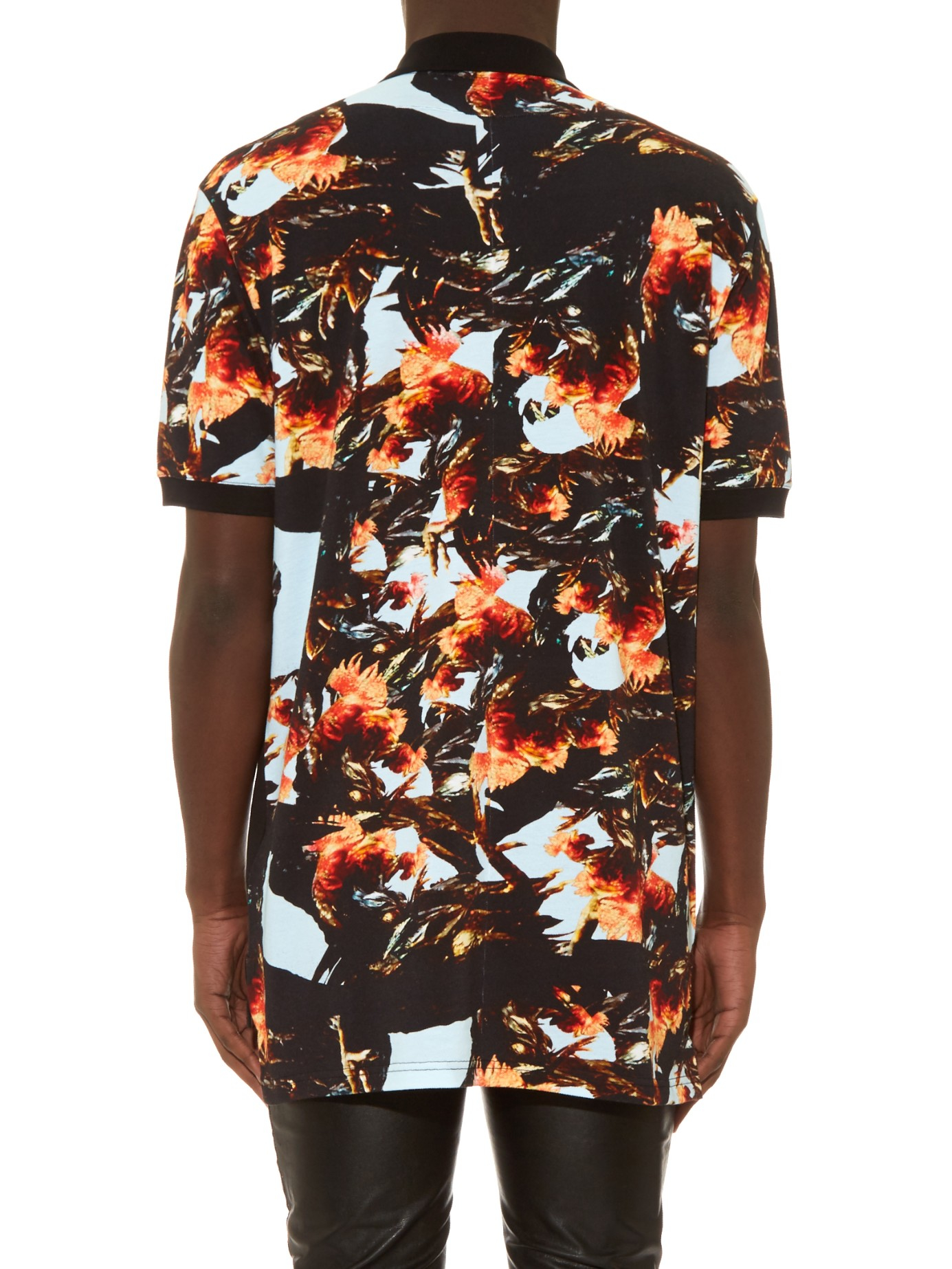 givenchy columbian fit rooster print polo shirt in black for lyst givenchy columbian fit rooster print polo shirt in black for lyst