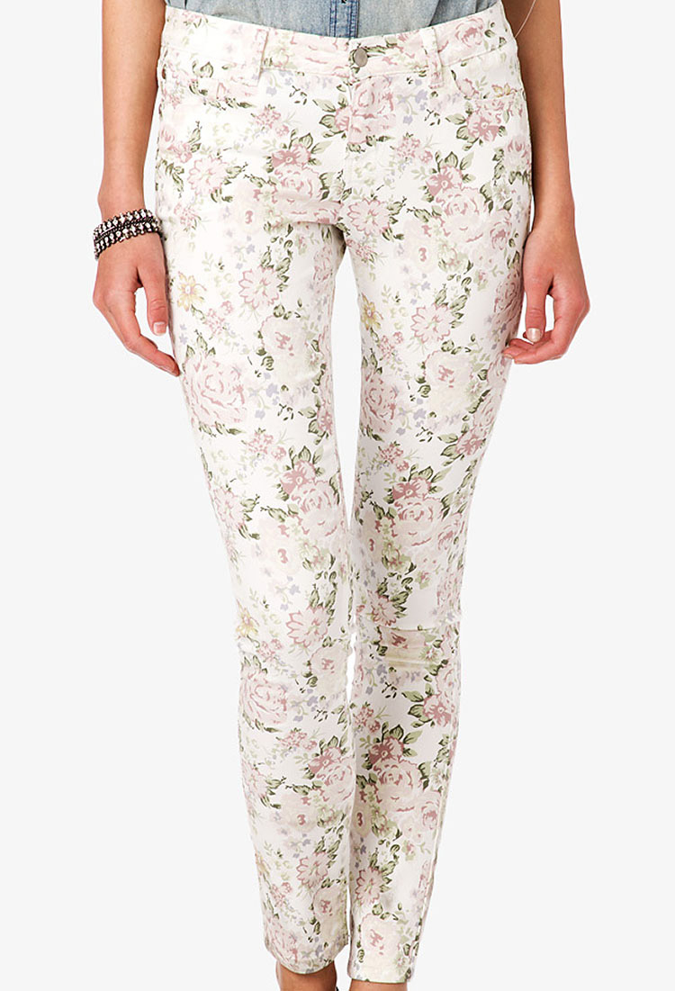 floral print jeans forever 21