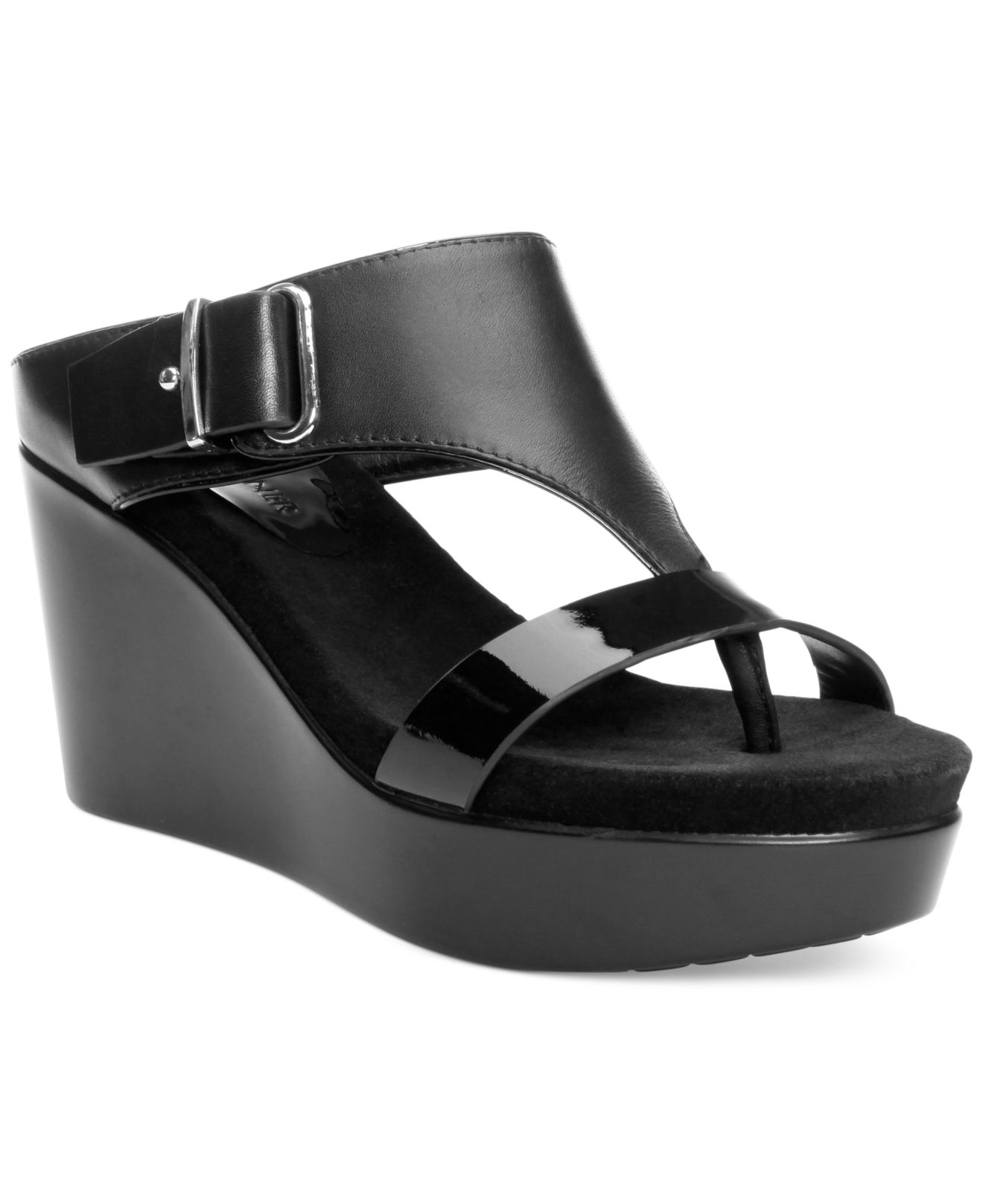 donald pliner black wedge sandals