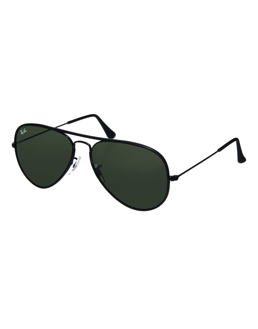 Ray-Ban Black Aviator Sunglasses for Men - Lyst