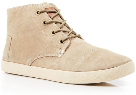tan suede high top sneakers