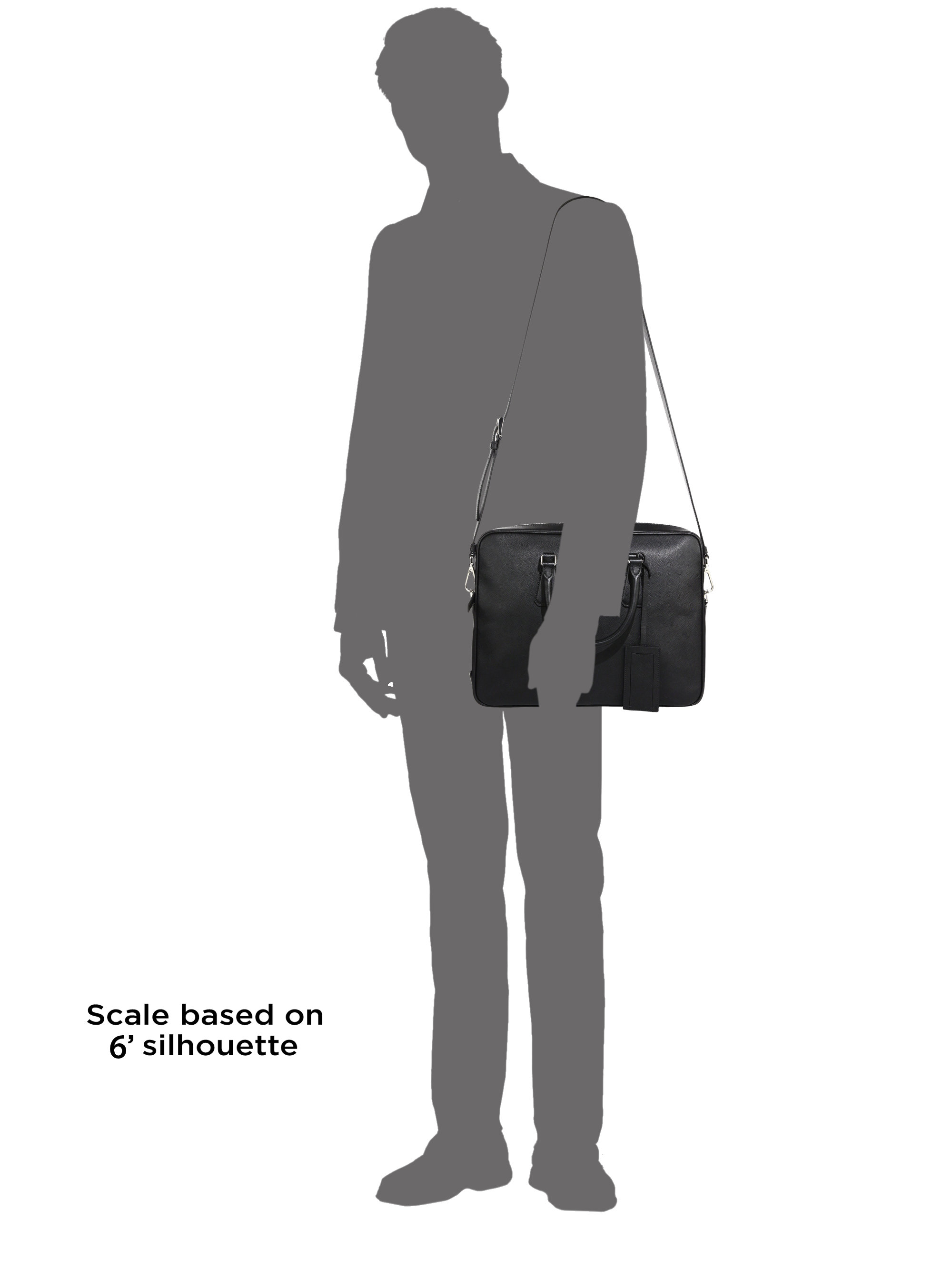Prada Borsa Da Lavoro Leather Briefcase in Black for Men | Lyst