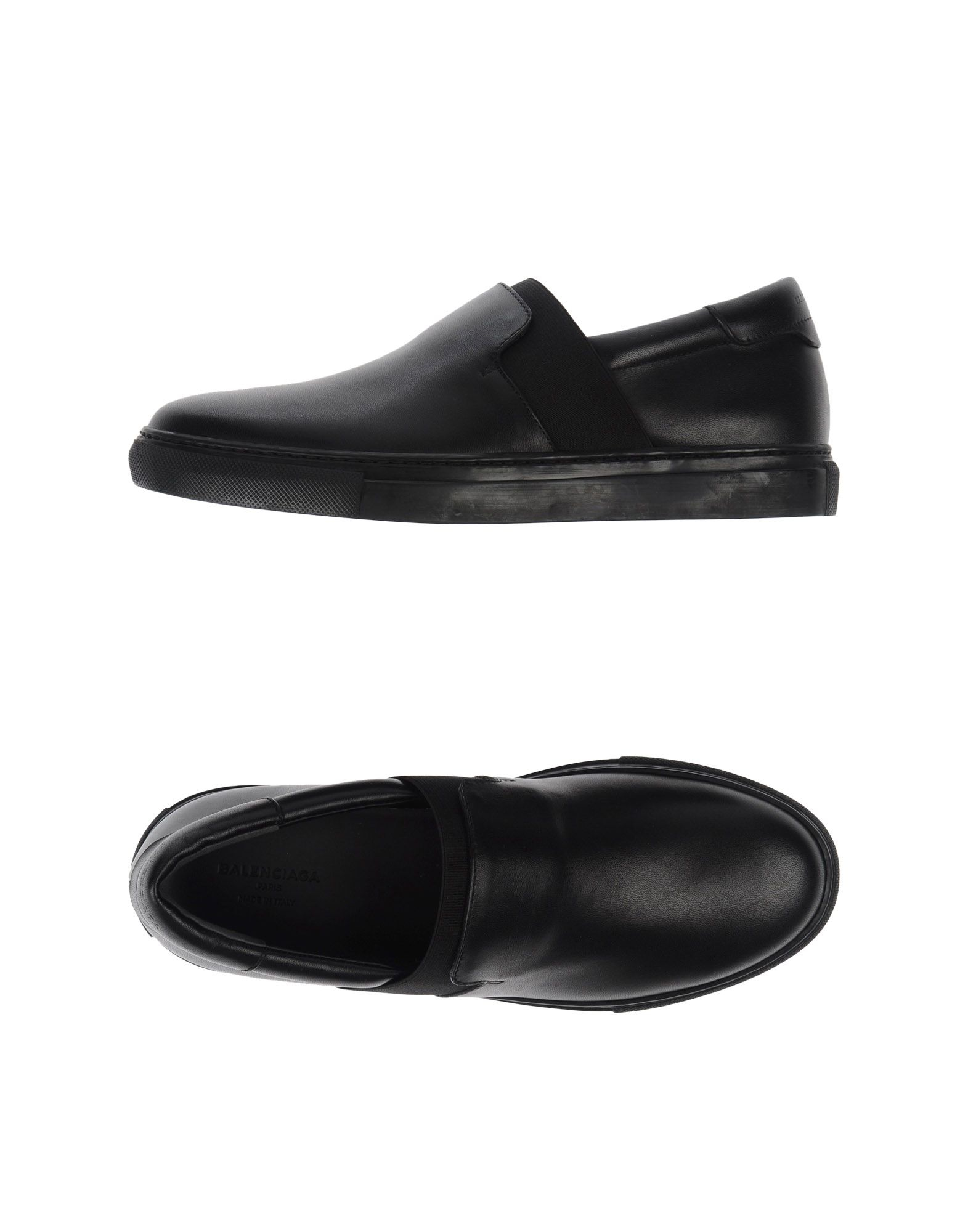 Balenciaga Leather Slip-on Sneakers in Black - Lyst