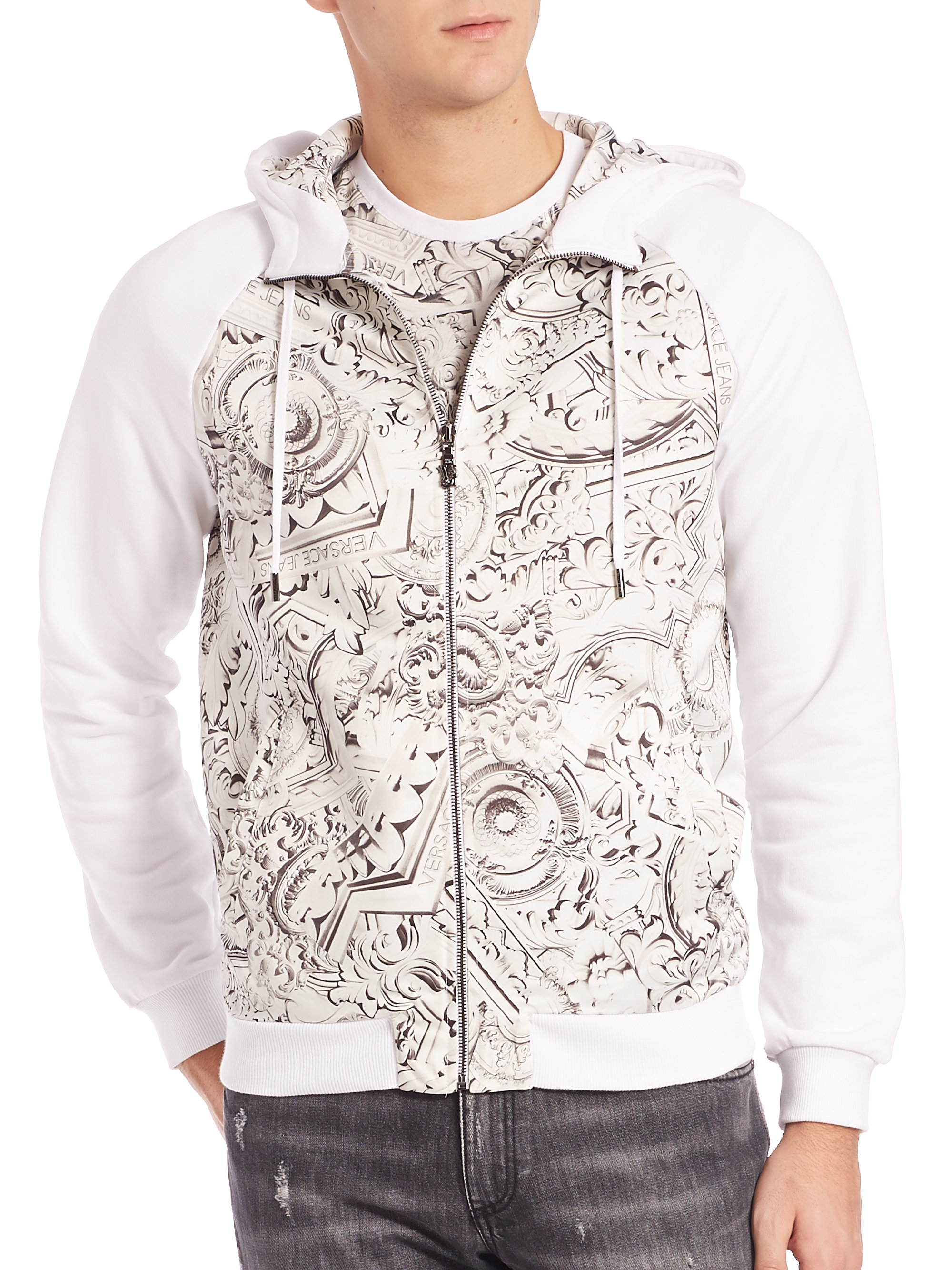 versace jeans zip hoodie