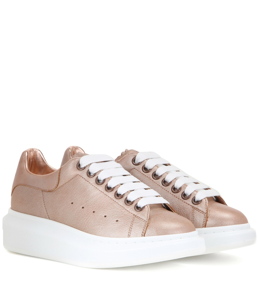pink metallic sneakers