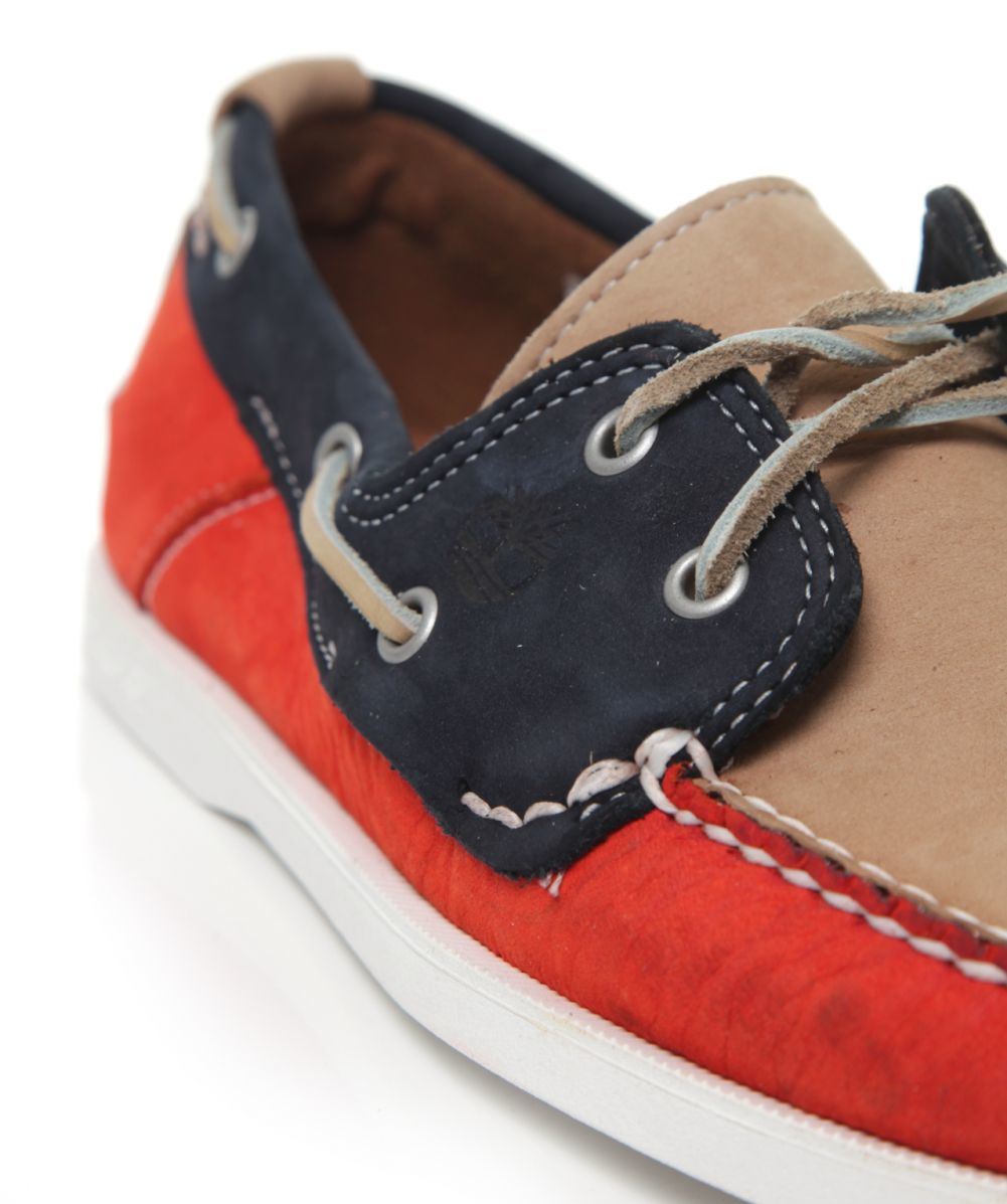 timberland red boat shoes