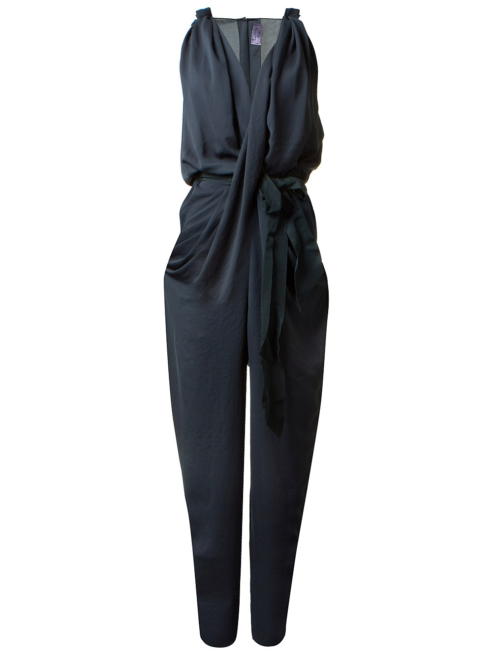 Lyst Lanvin Draped Jumpsuit in Green
