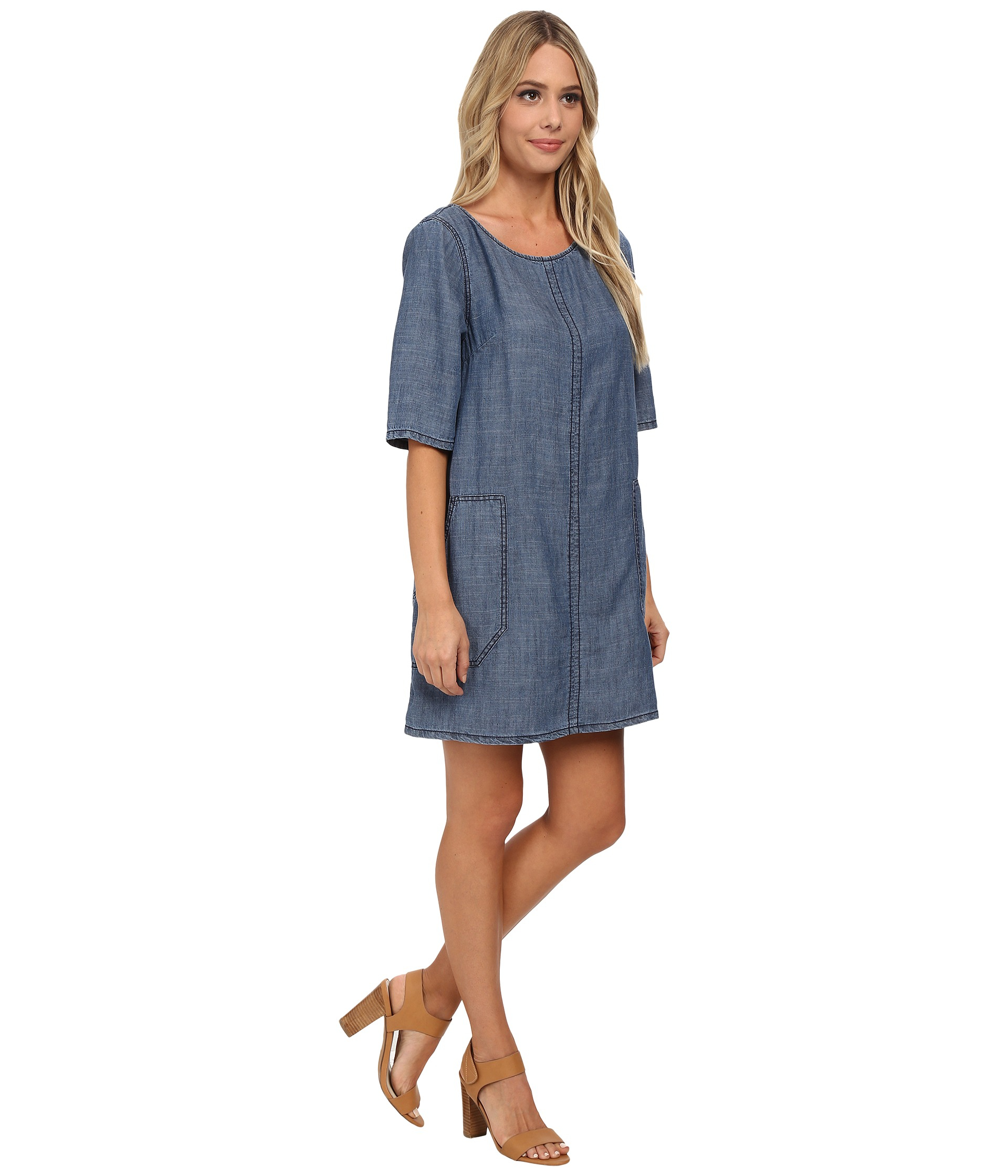 denim linen dress