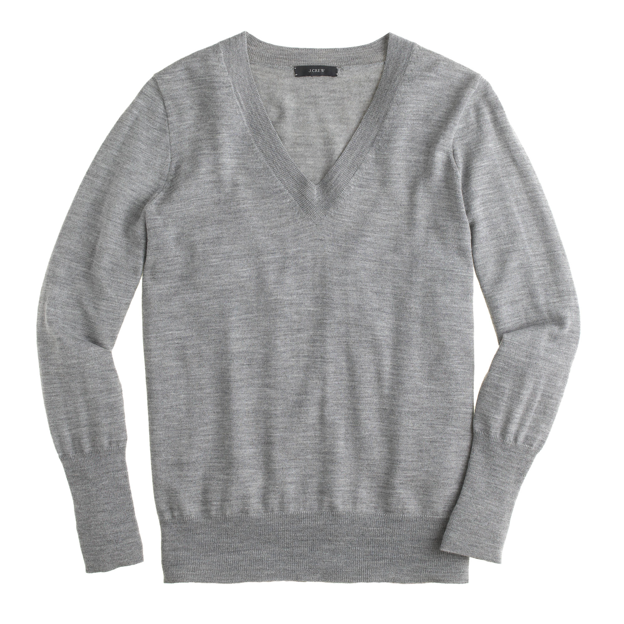 Lyst - J.Crew Merino Wool V-neck Sweater in Gray
