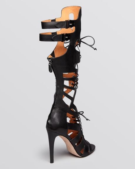 ... Minkoff Tall Gladiator Sandals - Rita High Heel in Black | Lyst